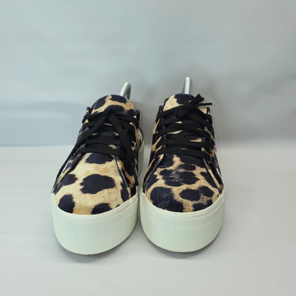 Superga 2790 Leopard Print‎ Velvet Platform Sneakers Women's Size 8.5 - Picture 4 of 8